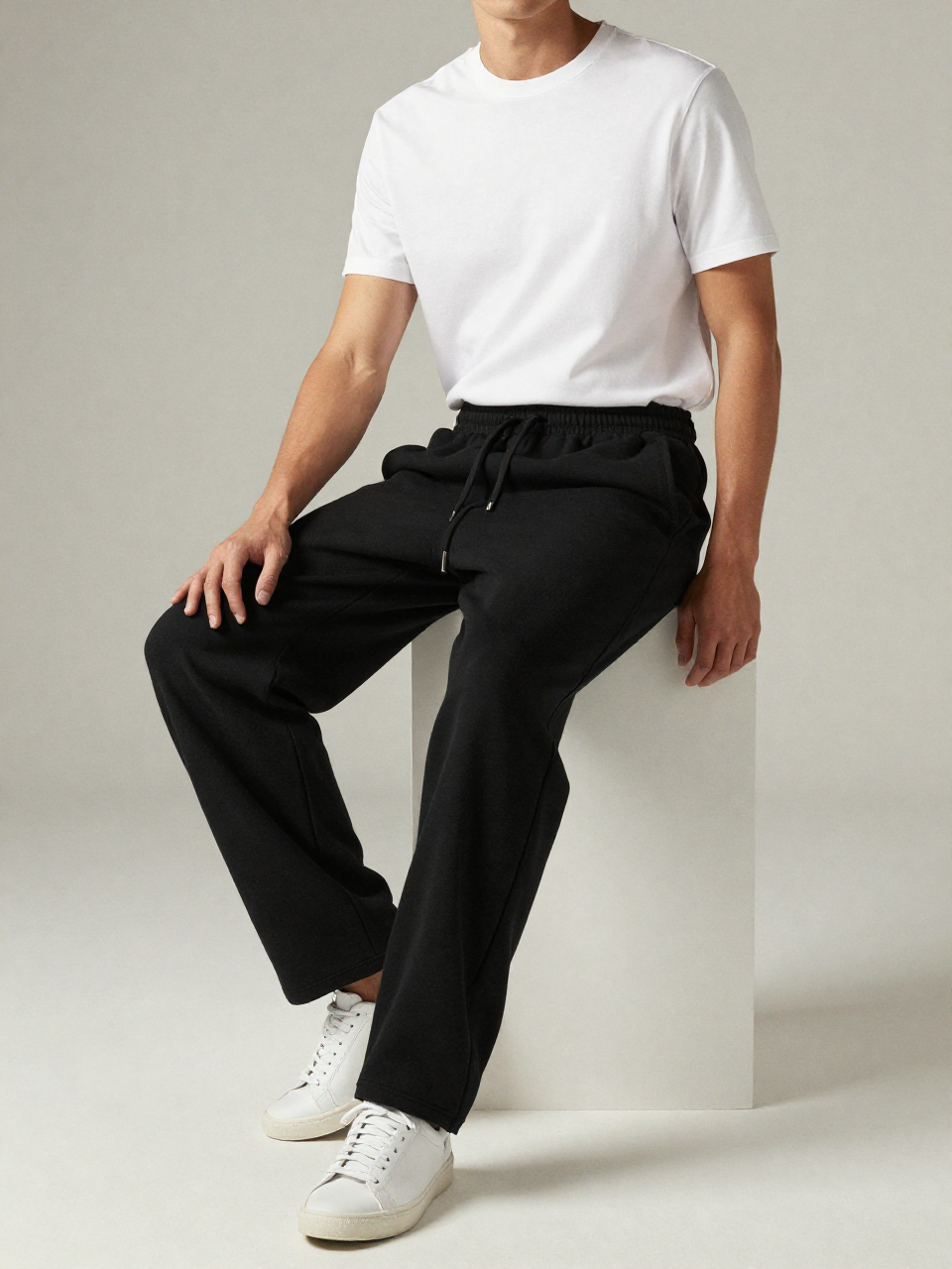 Mens Versatile Straight-leg Sweatpants In An Instagram-style Design