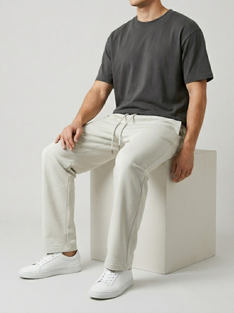 Mens Versatile Straight-leg Sweatpants In An Instagram-style Design